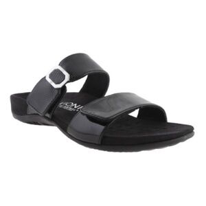 Vionic Women's Camila Slide Sandal Black Patent Size 7